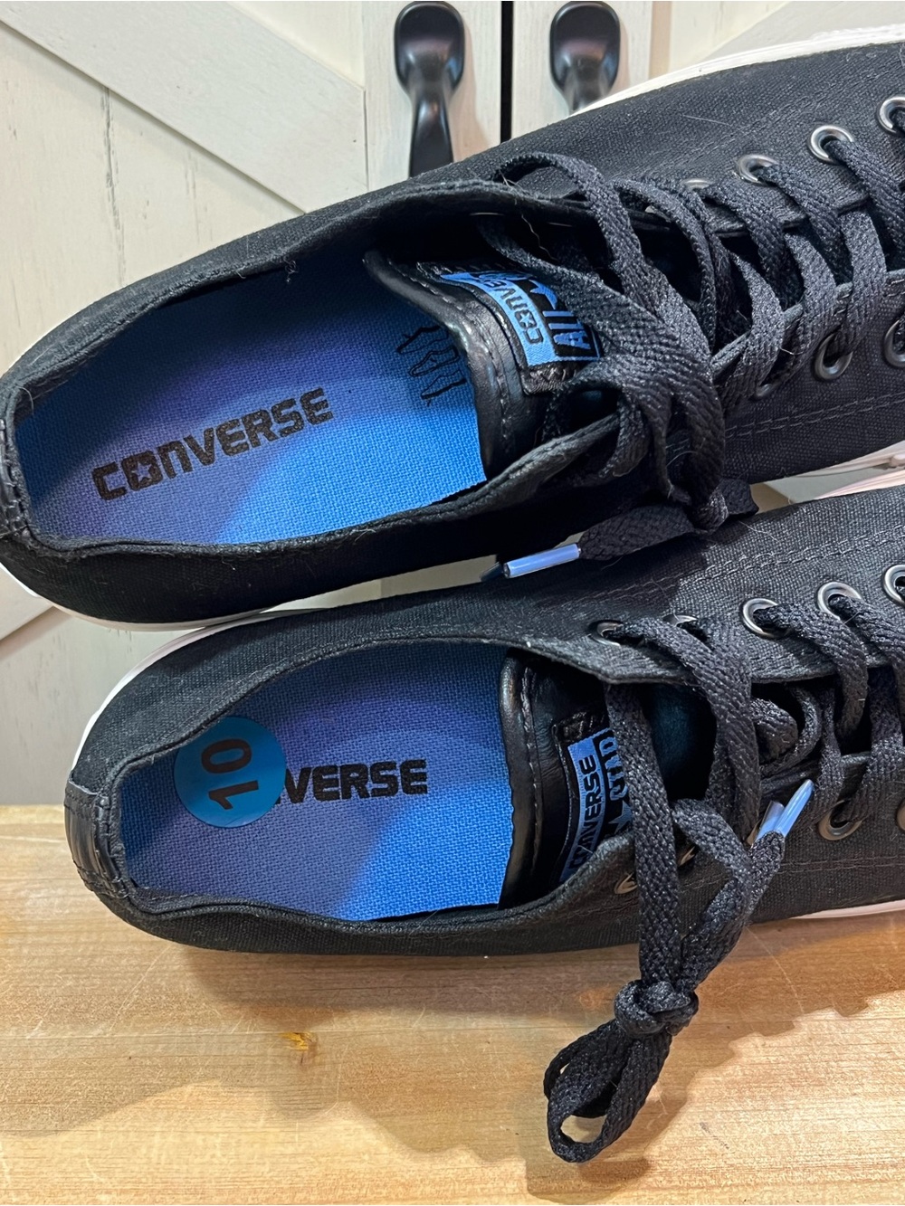 Converse Chuck Taylor II Low Top Black & Blue Sneaker Mens 10 NEW - Picture 11 of 11